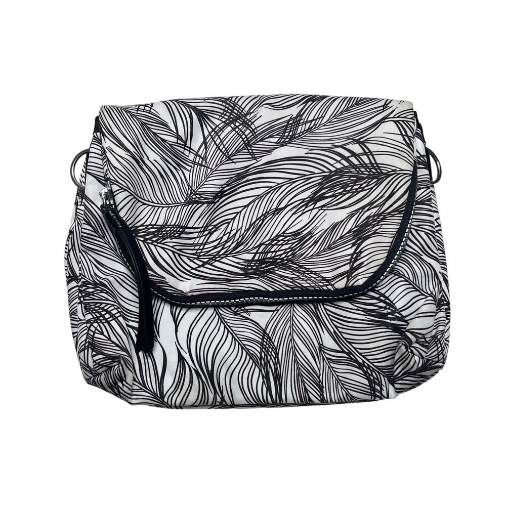 Lululemon Party Om Bag Sketchy Palms White Black FLAWED